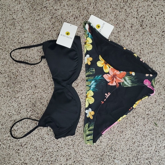 Body Glove Bikini Tropical Swimsuit Set Top & Bottom Swimwear - Picture 1 of 3